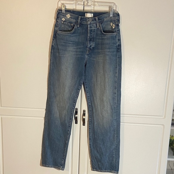 7 For All Mankind Denim - 7 For All Mankind Classic Medium Blue Straight Leg Jeans